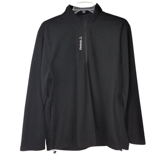 REEBOK Black Fleece 1/4 Zip Pullover Jacket Sweatshirt - Picture 1 of 6
